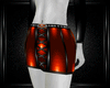 b orange latex skirt