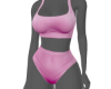high waist pink bikini