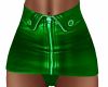 Leather mini skirt green