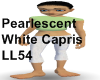 Pearlescent White Capris