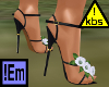 !Em Floral Black Heels