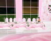 Pink/white wedding table