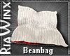 Wx:White Velvet Beanbag