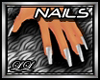 (L) long Silver nails