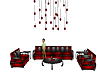 red couch set