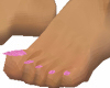 Pink matching v toenails