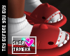 Shark Slides|Red+Socks