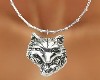 silver wolf necklace
