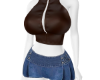 Brown and denim set