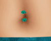 Turquoise belly pierce