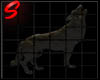 Black Wolf Statue