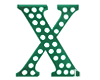 Apple Green Letter X