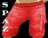 RED CARGO SHORTS