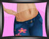 |Kids Pink Flower Jeans|