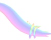 pastel rainbow twin tail