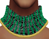 Emerald & Leather Collar
