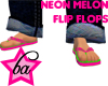 (BA) Neon Melon Flops