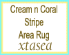 Cream n Coral Area Rug