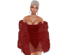 Red Layerable Fur Coat