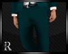 {R} Teal Suit Pants