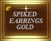 SPIKED EARRING, GOLD V2