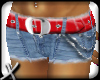 ! chain shorts +red