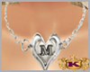 M Necklace Silver Heart