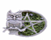 Silver Owl Pentacle -