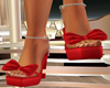 Christmas Bow Shoe Red