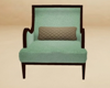 single sea green chair