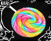 . rainbow head lollipop