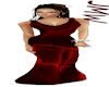 JMW~Red Drape Eve Gown