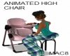 ANIMATED HIGH CHAIR-PINK