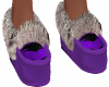 Purple Fur Slippers