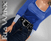 Blue Denim Skirt Set