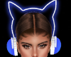 Cat Headphones Blue