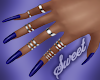 D Royal Blue Nails Rings
