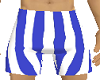 M shorts stripped blue