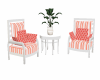 Pastel CoralPatio Chairs