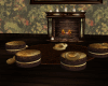 rustic winter fireplace