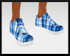 Blue Plaid Mens shoes