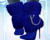 Brooklyn Blue Fur Boots