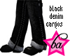 (BA) Black Denim Cargos