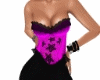 Corset fucsia y negro