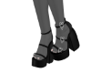 8! ِ Heart Black Heels