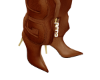Letter Boots Brown