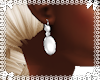 *T* White Pearl Earrings