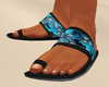Sandales Motif Bleu