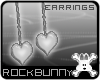 [rb] Heart Earrings Wht