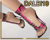 Pink black doll heels